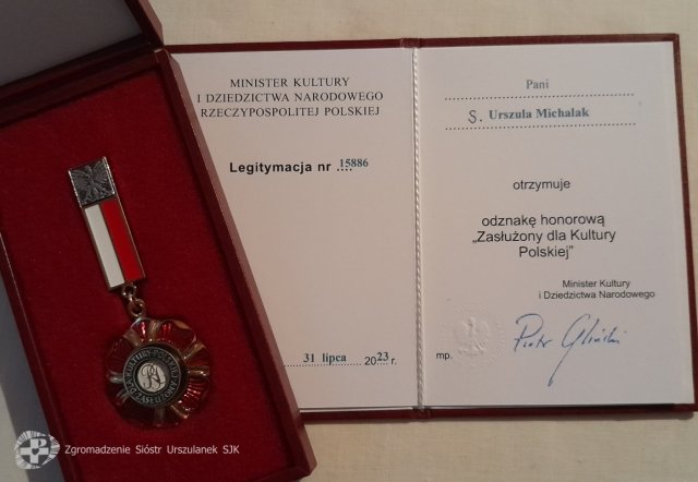 Odznaczenie dla s. Urszuli Michalak